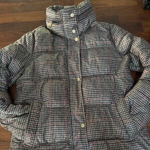 Ralph Laurent Houndstooth Plaid Puffer size xs